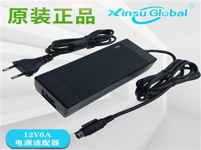 IEC61010-1认证的12V6A实验室仪器专用电源适配器UL,CE中国CCC认证