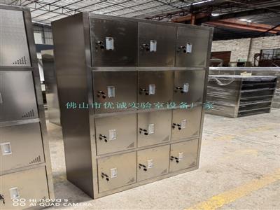 顺德不锈钢展示柜不锈钢定做32门储物柜不锈钢储物柜加工货架